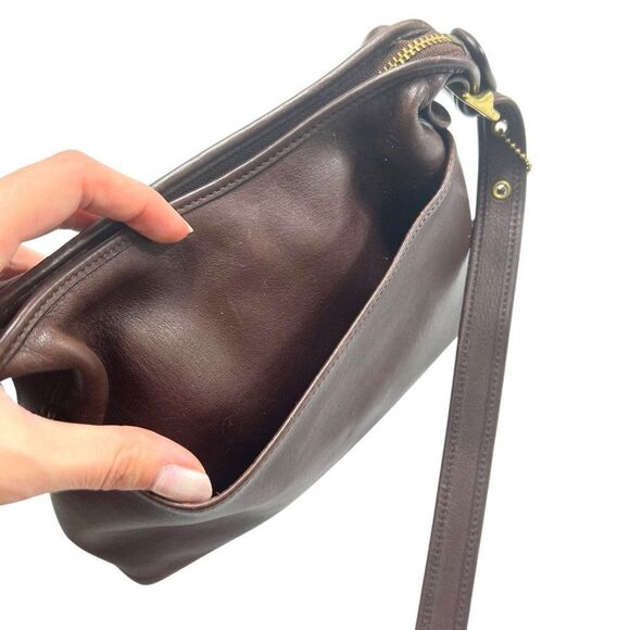 Vintage Coach Legacy Zip Top Hobo Crossbody Dark Mahogany Brown Leather - Picture 5 of 14